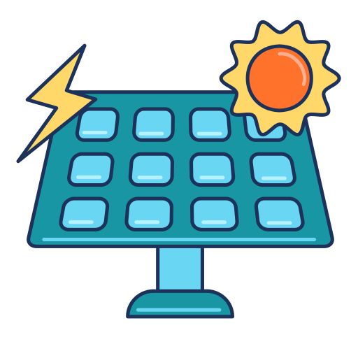 energía solar icono gratis