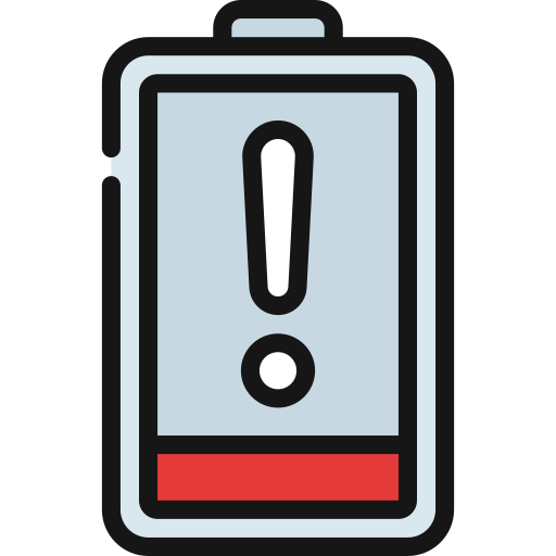 batería baja icono gratis