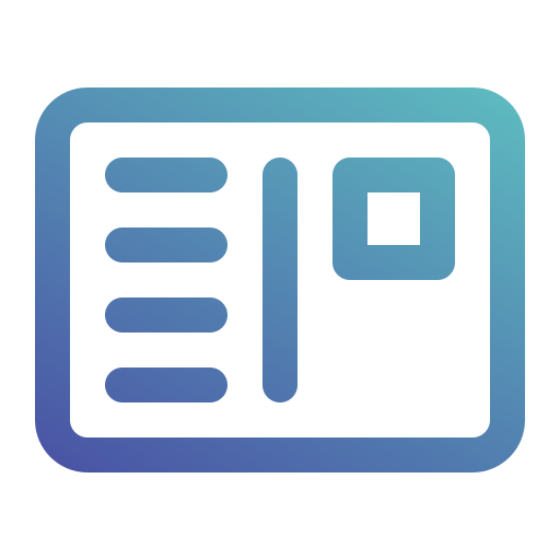 carte postale Icône gratuit