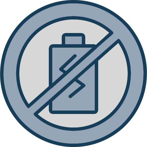 sin batería icono gratis