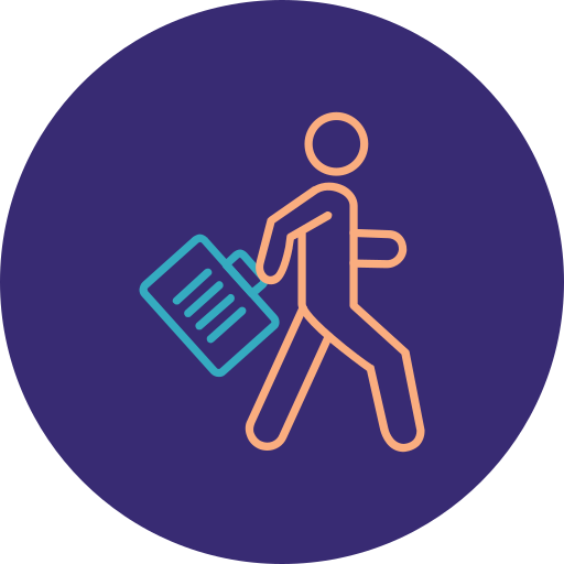 Travelling free icon