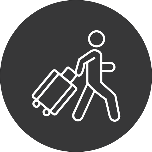 Travelling free icon