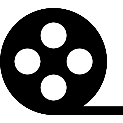 transparent movie reel icon