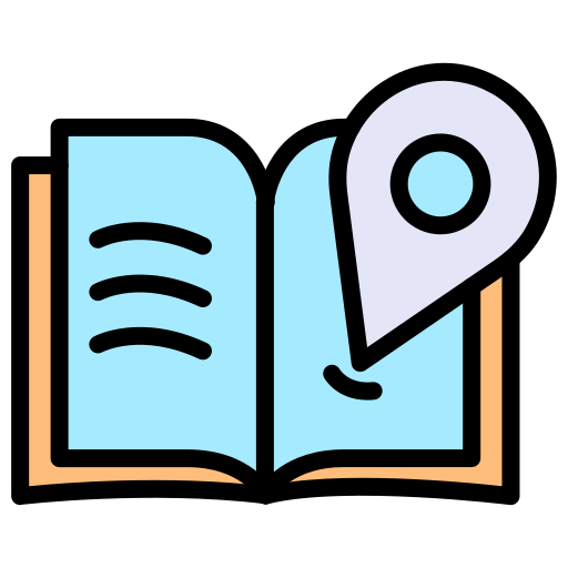 Book location pin - Free education icons