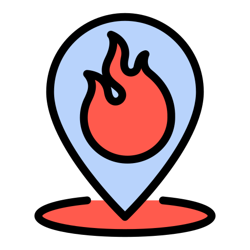 Fire location free icon Fire location free icon