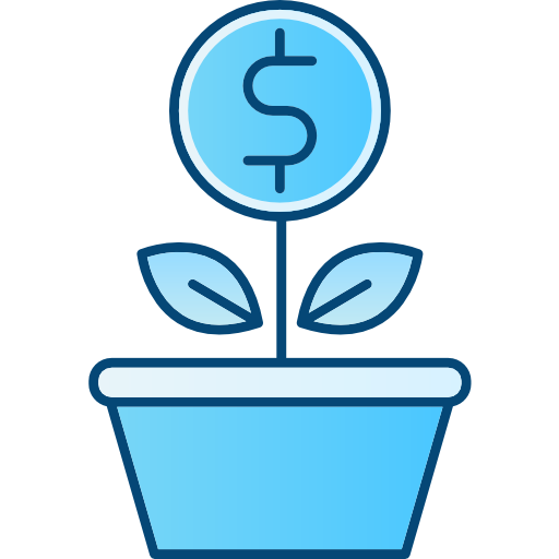 Growth Cubydesign Blue icon