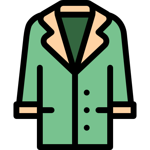 Coat Detailed Rounded Lineal color icon