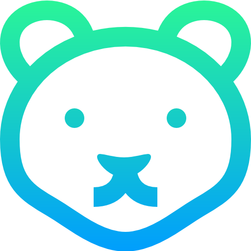 Bear Super Basic Straight Gradient icon