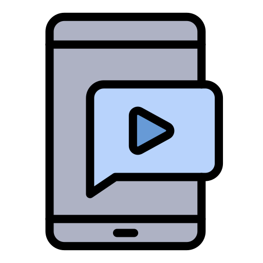vídeo móvil icono gratis