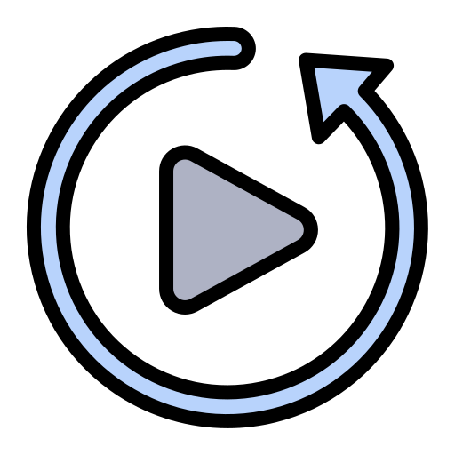 repetición icono gratis