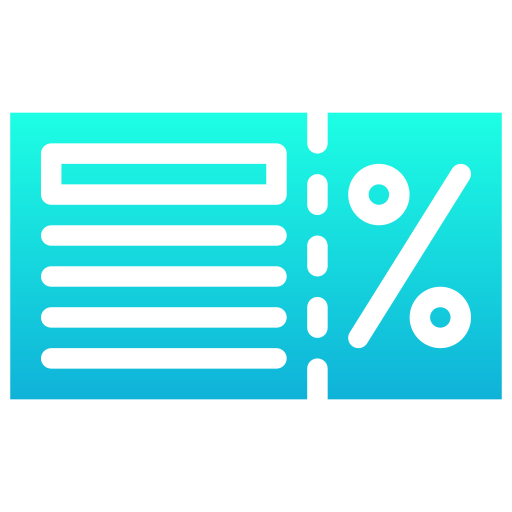 cupom grátis ícone