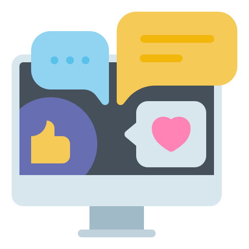 medios de comunicación social icono gratis