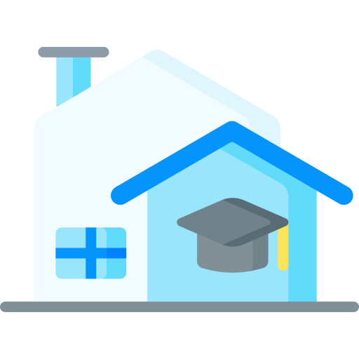 educación en el hogar icono gratis