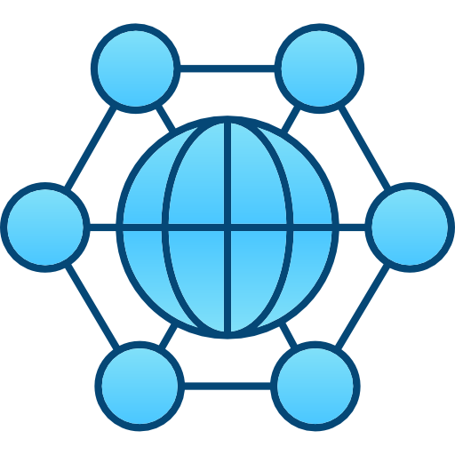 Network Cubydesign Blue icon