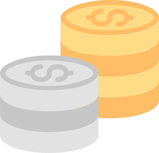 monedas icono gratis