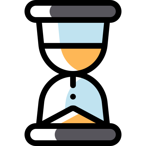 Hourglass Detailed Rounded Color Omission icon