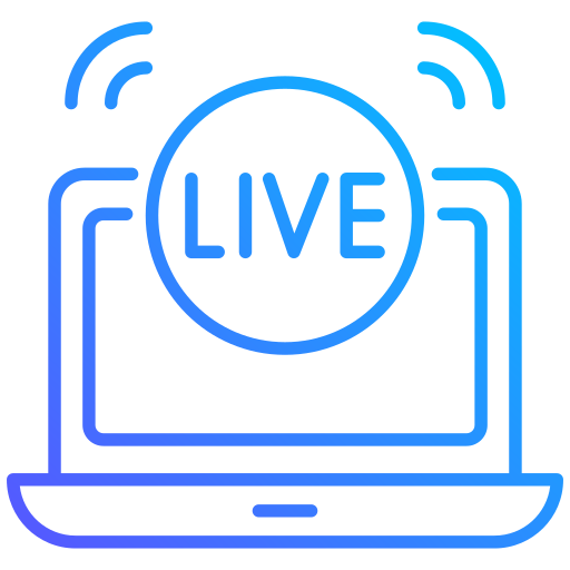 transmisión en vivo icono gratis
