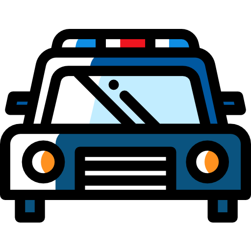 voiture de police Icône gratuit