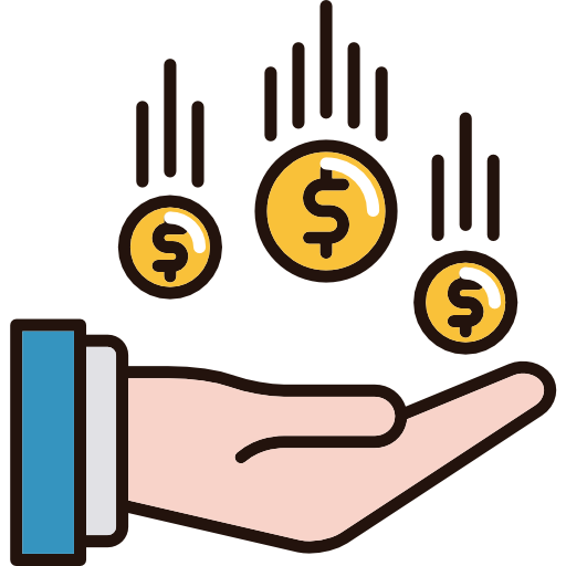 Person holding out hand receiving money
