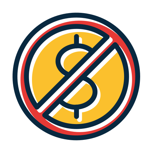 No money - Free signaling icons