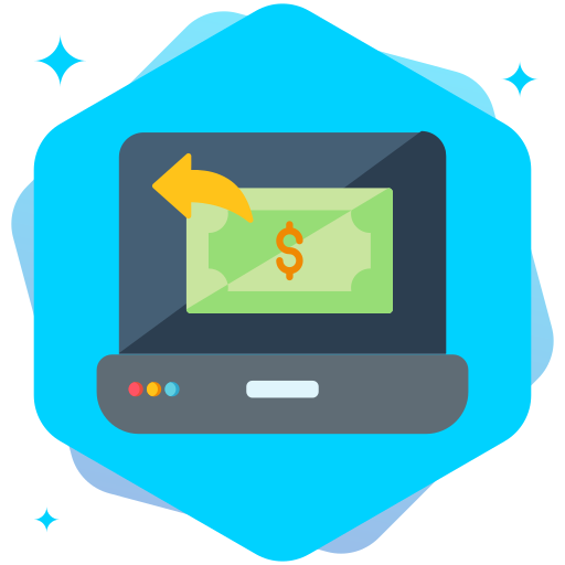 devolución de dinero icono gratis