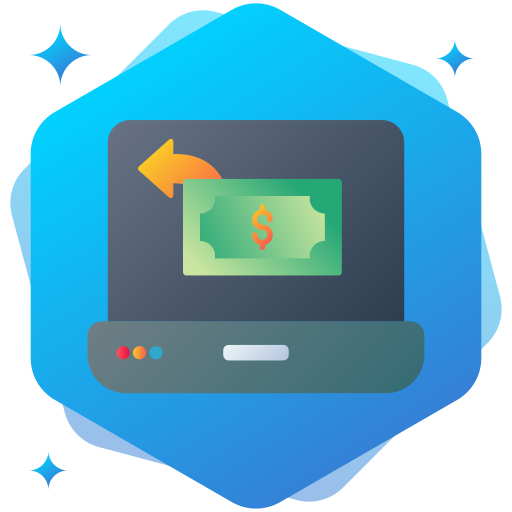 devolución de dinero icono gratis