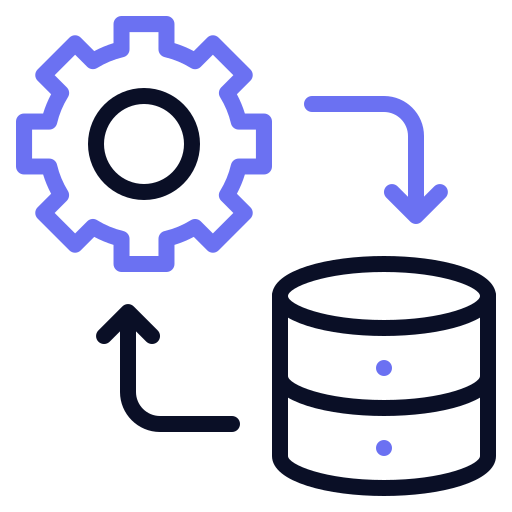 integración de datos icono gratis