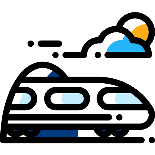 Train Detailed Rounded Color Omission icon