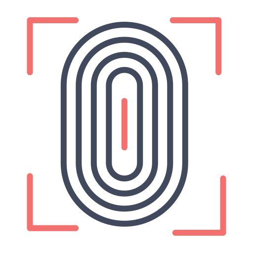 huella dactilar icono gratis