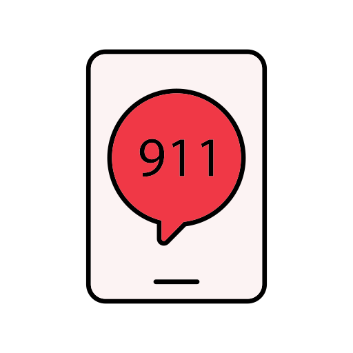 llamada al 911 icono gratis