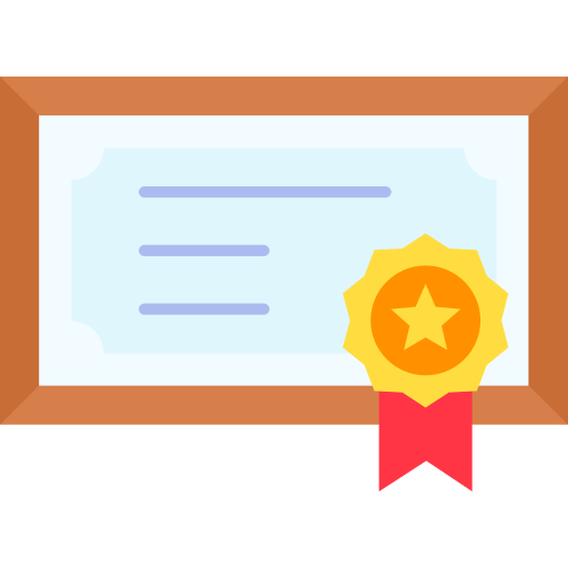 Certificate free icon