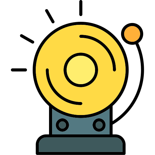 campana de la escuela icono gratis