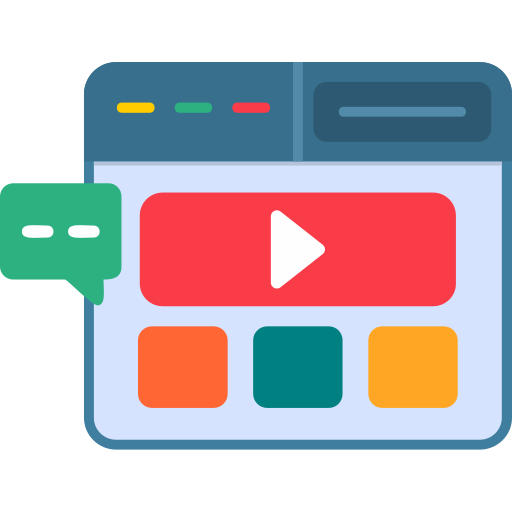 publicidad en vídeo icono gratis