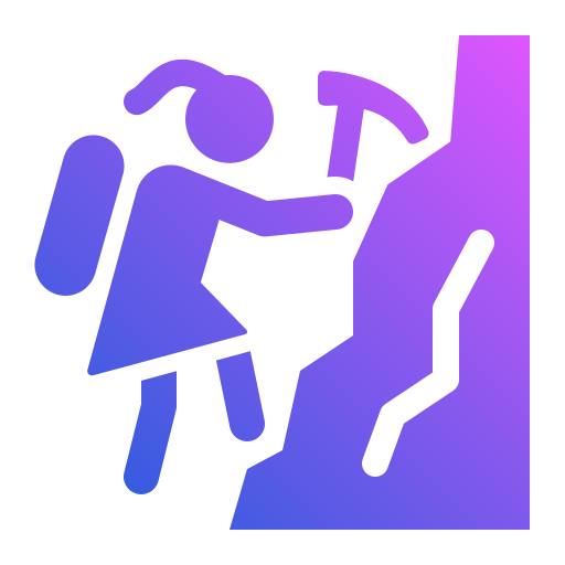 Rock climbing free icon Rock climbing free icon