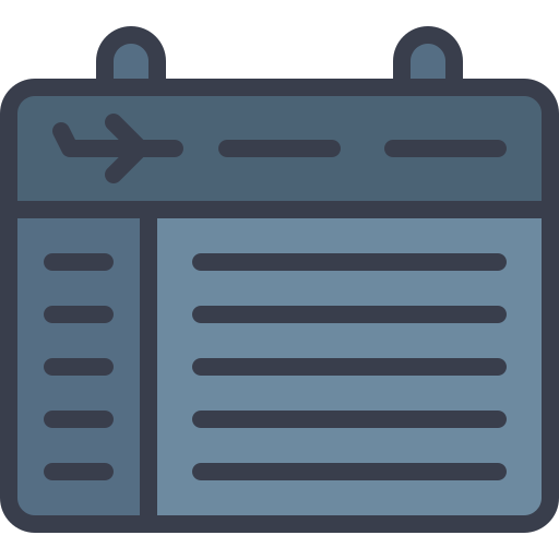 horario de vuelo icono gratis