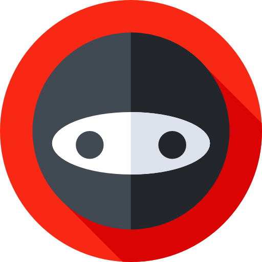 Ninja Flat Circular Flat icon