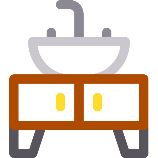 Sink Basic Rounded Lineal Color icon