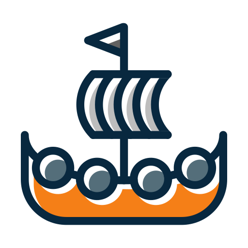 barco vikingo icono gratis