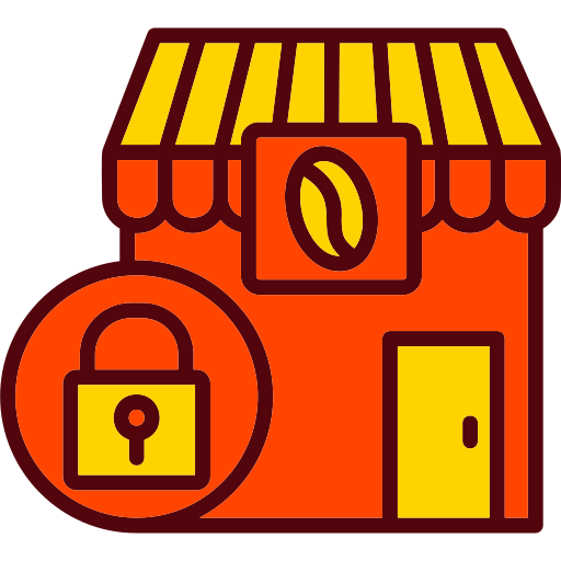 cierre de tienda icono gratis