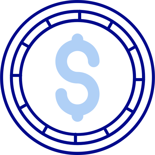 moneda de un dólar icono gratis