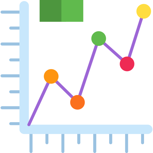 gráfico de líneas icono gratis