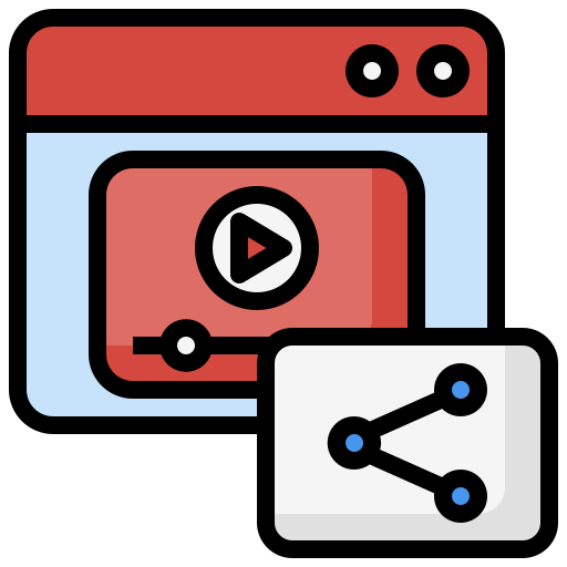 Video Generic color lineal-color icon