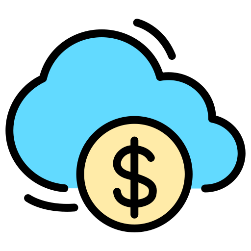 dólar nube icono gratis