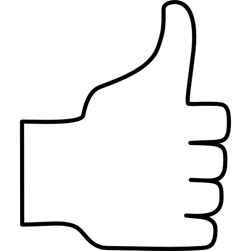 Hand with thumb up - Free social icons