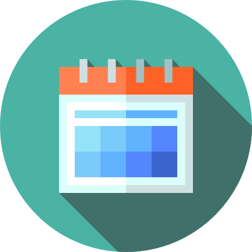 Calendar Flat Circular Flat icon