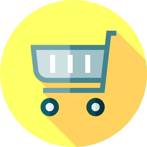 Shopping cart Flat Circular Flat icon