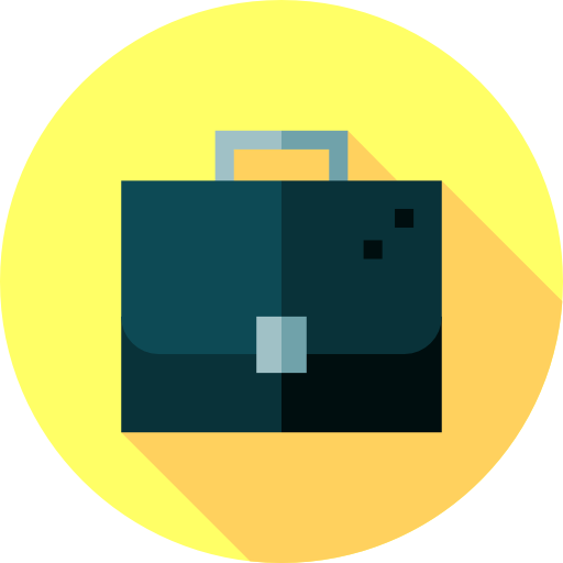 Briefcase Flat Circular Flat icon