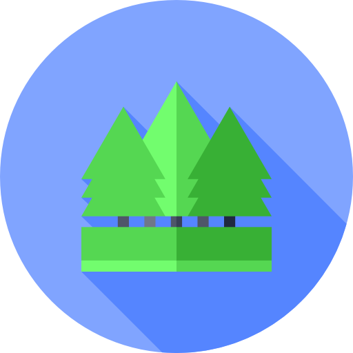 Forest Flat Circular Flat icon