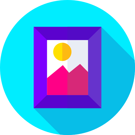 Picture Flat Circular Flat Icon