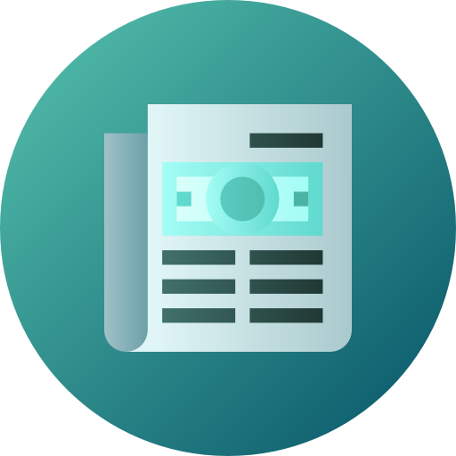 Newspaper Flat Circular Gradient icon